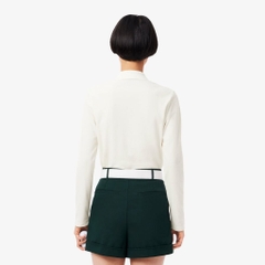 Áo Polo Lacoste Chính hãng - Lacoste Women's Loose Fit Golf Polo Shirt - Màu Trắng | JapanSport PF4567-51-70V
