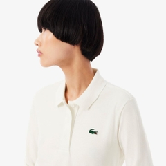 Áo Polo Lacoste Chính hãng - Lacoste Women's Loose Fit Golf Polo Shirt - Màu Trắng | JapanSport PF4567-51-70V