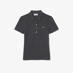 Áo Polo Lacoste nữ Chính hãng - L.12.D Slim Fit Stretch Petit Piqué - Màu Xám Đen | JapanSport PF5462-51-050