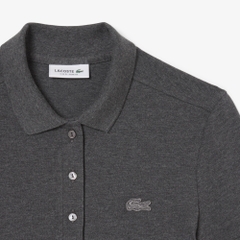 Áo Polo Lacoste nữ Chính hãng - L.12.D Slim Fit Stretch Petit Piqué - Màu Xám Đen | JapanSport PF5462-51-050