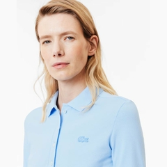 Áo Polo Lacoste Chính hãng - Women's Slim Fit L.12.D Stretch Mini Piqué Polo - Màu Xanh | JapanSport PF5464-51-HBP