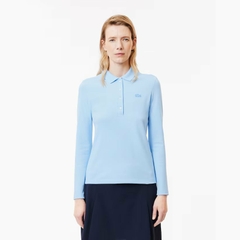 Áo Polo Lacoste Chính hãng - Women's Slim Fit L.12.D Stretch Mini Piqué Polo - Màu Xanh | JapanSport PF5464-51-HBP