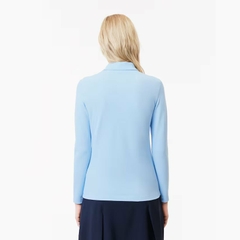 Áo Polo Lacoste Chính hãng - Women's Slim Fit L.12.D Stretch Mini Piqué Polo - Màu Xanh | JapanSport PF5464-51-HBP