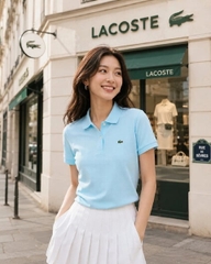 Áo Polo Lacoste nữ Chính hãng - Women's Regular Fit Supple Petit Piqué - Màu Xanh | JapanSport PF7839-51-SIZ