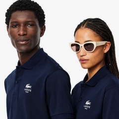 Áo Polo Lacoste Chính hãng - Lacoste Unisex L.12.12 Dáng Cổ Điển Họa Tiết In - Màu Xanh | JapanSport PH2723-51-166
