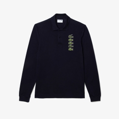 Áo polo Lacoste Chính hãng - Men's Long Sleeve Original L.12.12 Multi Badge Polo - Màu Xanh Đen | JapanSport  PH3462-51-HDE