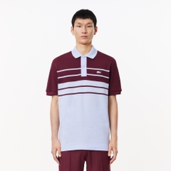 Áo Polo Lacoste Chính hãng - French Made Original L.12.12 Striped Polo Shirt- Màu Đỏ/Xanh | JapanSport PH8135-51-IT6