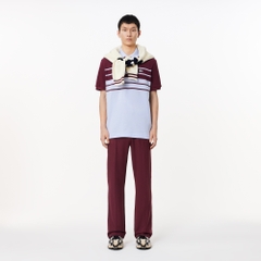 Áo Polo Lacoste Chính hãng - French Made Original L.12.12 Striped Polo Shirt- Màu Đỏ/Xanh | JapanSport PH8135-51-IT6
