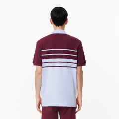 Áo Polo Lacoste Chính hãng - French Made Original L.12.12 Striped Polo Shirt- Màu Đỏ/Xanh | JapanSport PH8135-51-IT6