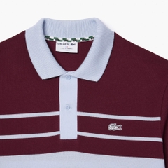 Áo Polo Lacoste Chính hãng - French Made Original L.12.12 Striped Polo Shirt- Màu Đỏ/Xanh | JapanSport PH8135-51-IT6