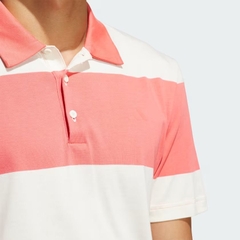 Áo Polo Adidas Nam Chính Hãng - RUGBY STRIPED POLO SHIRT COLORBLOCK - Trắng/Cam | JapanSport IU4357