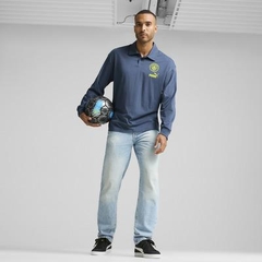 Áo Polo Puma Chính Hãng - Men's Manchester City Long Sleeve  - Màu Xanh | JapanSport 777791-50