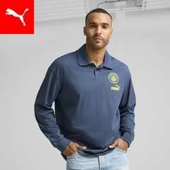 Áo Polo Puma Chính Hãng - Men's Manchester City Long Sleeve  - Màu Xanh | JapanSport 777791-50