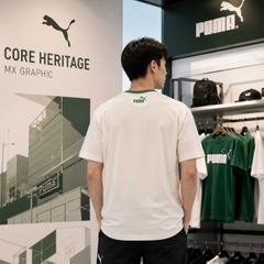 Áo Phông Puma Chính hãng - CORE HERITAGE MX Graphic Short-Sleeve T-Shirt - Màu Trắng | JapanSport 680669-87