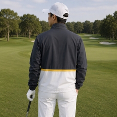 Áo Khoác Puma Chính Hãng - PUMA golf jacket in FOGv colorway - Màu Đen/Trắng  | JapanSport 633293-01
