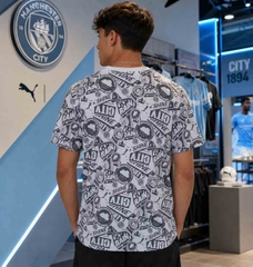 Áo Phông Nam Puma Chính hãng - Manchester City FtblCulture All-Over Print Tee Men - Màu Xám  | JapanSport 782672-25