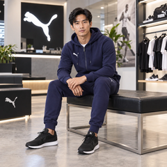 Bộ Thể Thao Nam PUMA Chính Hãng - teamGOAL Hoodie & Pants - Màu xanh | JapanSport 659325-06 + 659323-06