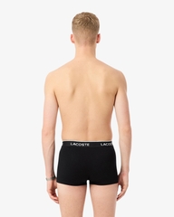 Quần Boxer Lacoste Chính hãng - 3-Pack Cotton Trunks - Màu Trắng/ Xám/ Đen | JapanSport 5H4967-51