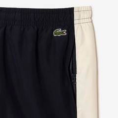 Quần gió Lacoste Chính hãng - Showerproof Colourblock Track Pants - Màu xanh/nâu | JapanSport XH1616-51-RHI