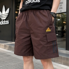 Quần Short Adidas Chính Hãng - Quần gió túi hộp - Màu đỏ đô | JapanSport JF6612