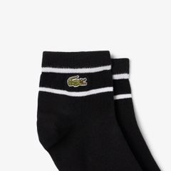 Set Tất Lacoste Chính Hãng - Unisex 2-Pack Striped Socks - Màu Đen Trắng | JapanSport RA2932-51-258