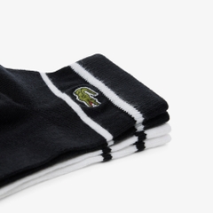 Set Tất Lacoste Chính Hãng - Unisex 2-Pack Striped Socks - Màu Đen Trắng | JapanSport RA2932-51-258