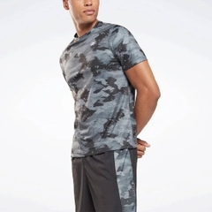 Áo Phông Reebok Chính Hãng - Train Camo Tech T-Shirt - Màu Xanh/Đen | JapanSport 100028669