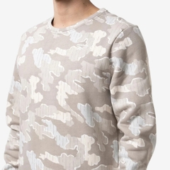 Áo Khoác Reebok Chính Hãng - RI MOTION CAMO CREW - Màu Xám Tro | JapanSport 100204730