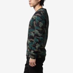 Áo Khoác Reebok Chính Hãng - RI MOTION CAMO CREW - Màu Đen/ Xanh | JapanSport 100204731