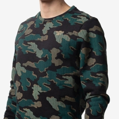 Áo Khoác Reebok Chính Hãng - RI MOTION CAMO CREW - Màu Đen/ Xanh | JapanSport 100204731