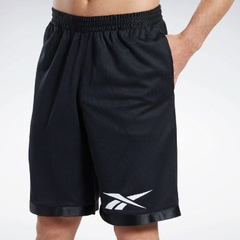 Quần Shorts Reebok Nam Chính Hãng - BASKETBALL SATIN AND MESH SHORT - Đen | JapanSport 100204088