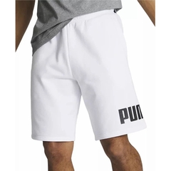 Quần Short Puma Chính Hãng - Puma Big Fleece Logo 10 Shorts - Màu Trắng | JapanSport 681906-02