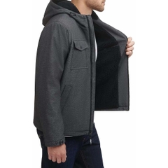 Áo Khoác Levi's Chính Hãng - Soft Shell Hooded Storm Coat - Màu Xám | JapanSport LM1RN012-gre