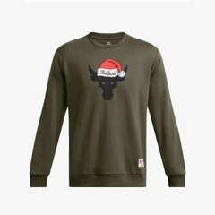 Áo Dài Tay Under Armour Chính Hãng - Project Rock Believe Crew Neck Sweatshirt - Màu Olive | JapanSport 6003007-390