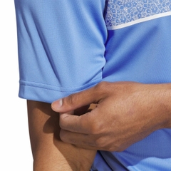 Áo Polo Adidas Nam Chính Hãng - Blue Chest Print Golf Performance - Màu Xanh | JapanSport KD9363