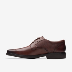Giày Clark Nam Chính Hãng - Clarkslite Tie Mahogany Leather - Màu Nâu | JapanSport 261-76937