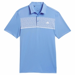 Áo Polo Adidas Nam Chính Hãng - Blue Chest Print Golf Performance - Màu Xanh | JapanSport KD9363