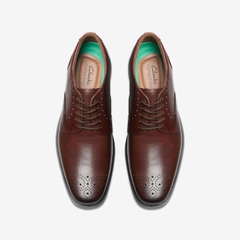 Giày Clark Nam Chính Hãng - Clarkslite Tie Mahogany Leather - Màu Nâu | JapanSport 261-76937