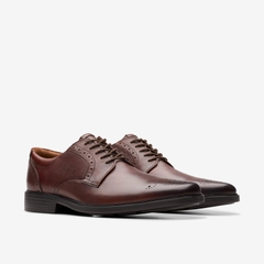 Giày Clark Nam Chính Hãng - Clarkslite Tie Mahogany Leather - Màu Nâu | JapanSport 261-76937