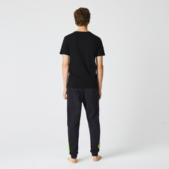 Set 3 Áo Phông Lacoste Chính Hãng -Cotton Shirt Regular Fit V-Neck - Màu Đen | JapanSport TH3444-51-031