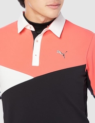 Set Áo Polo Puma Chính hãng - Golf Color Block Inner Set SS Polo Shirt - Màu trắng/cam | JapanSport 930519-09