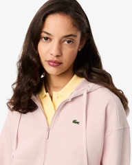 Áo Hoodie Lacoste Chính Hãng - Women's Zip-Up Piqué Hoodie - Màu Hồng | JapanSport SF5272-51-ADY