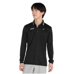 Áo Khoác Mizuno Chính Hãng - Long Sleeve Polo Shirt - Màu Đen | JapanSport  E2JAB566-09