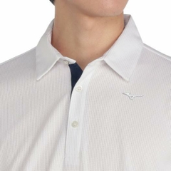 Áo Polo Mizuno Chính Hãng - Dry Aeroflow Mesh - Màu Trắng | JapanSport E2MAC010-01