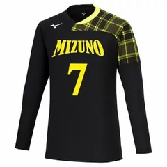 Áo Dài Tay Mizuno Chính Hãng - Official Game Shirt Long Sleeve Volleyball - Màu Đen | JapanSport V2MAB121-94