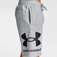 Quần Short Under Armour Nam Chính Hãng - Rival Fleece Big Logo Shorts - Màu Xám | JapanSport 1357118-011