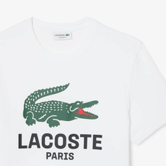 Áo phông Lacoste Chính hãng - Printed Cotton T-Shirt - Màu Trắng | JapanSport TH5634-51-001