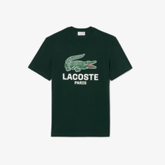 Áo Phông Lacoste nam Chính hãng -Men's Printed Cotton T-Shirt - Màu Xanh  | JapanSport TH5634-51-YZP