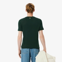 Áo Phông Lacoste nam Chính hãng -Men's Printed Cotton T-Shirt - Màu Xanh  | JapanSport TH5634-51-YZP