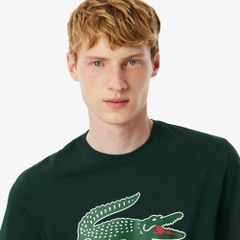 Áo Phông Lacoste nam Chính hãng -Men's Printed Cotton T-Shirt - Màu Xanh  | JapanSport TH5634-51-YZP